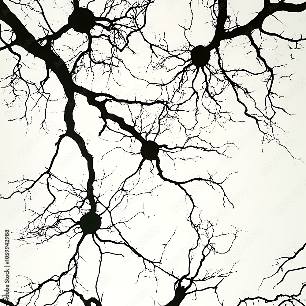Obraz premium Abstract Isolated Tree Like Structure Illustration