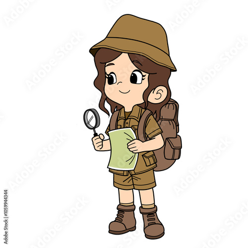 detective with magnifier