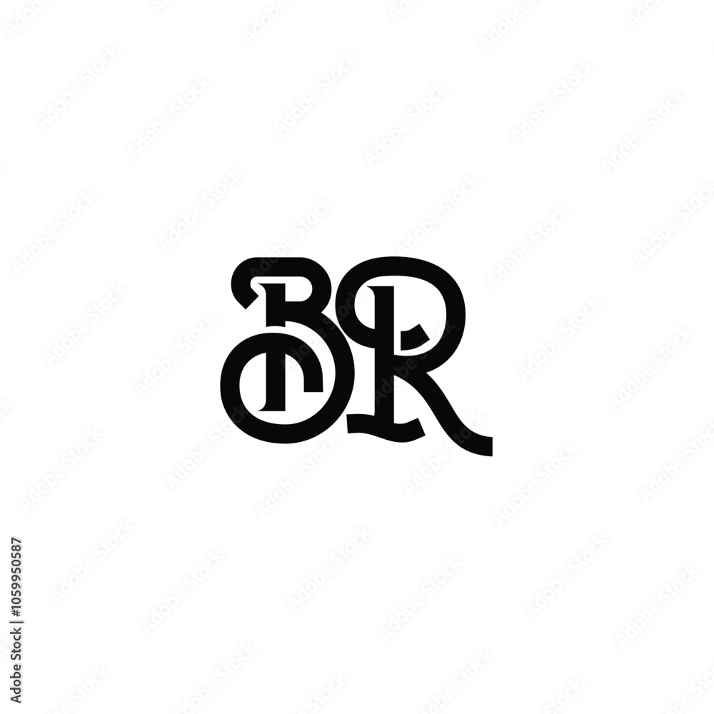 BR monogram logo design letter text name symbol monochrome logotype alphabet character simple logo BR monogram logo design letter text name symbol monochrome logotype alphabet character simple logo