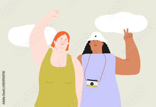 Two women standing posing for the camera