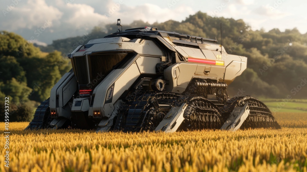 Fototapeta premium Futuristic Tractor.
