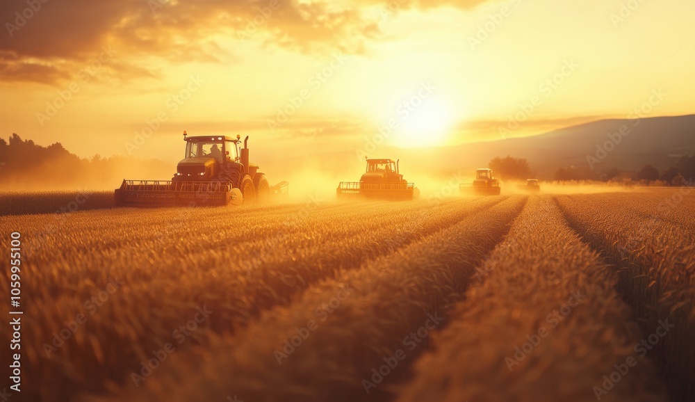 Fototapeta premium Harvest Sunset.