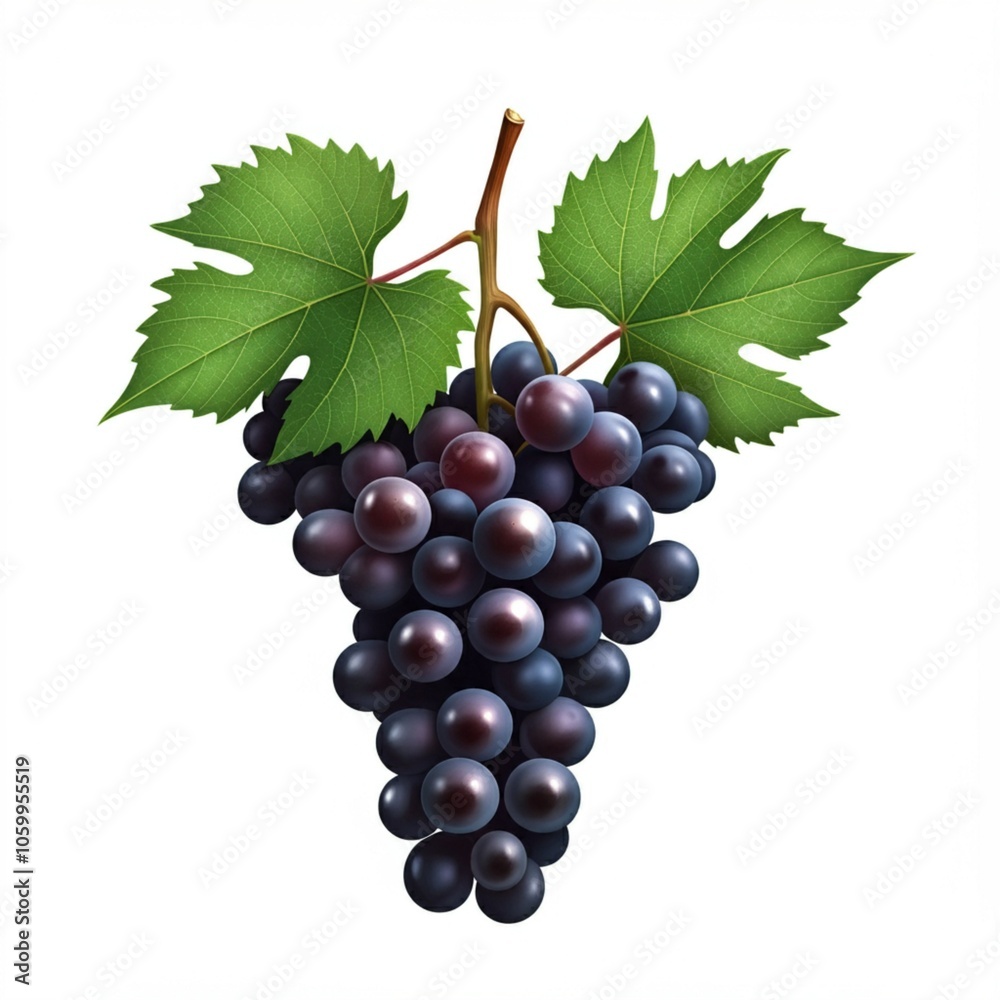 Fototapeta premium bunch of grapes isolated on white