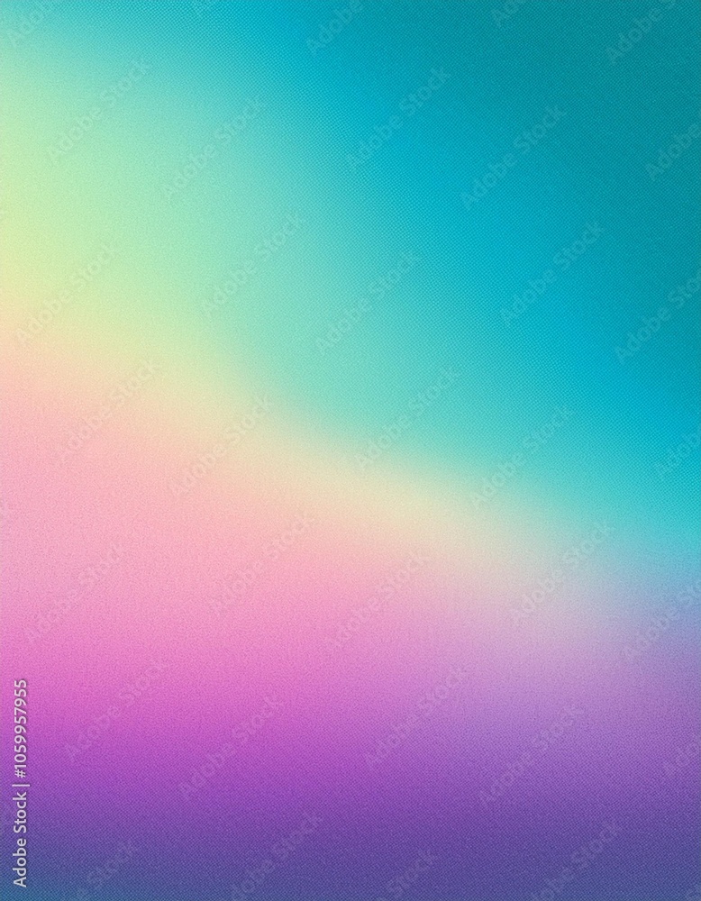 Fototapeta premium Dreamy gradient background with a smooth transition between vibrant blue, green, yellow, and pink colors, perfect for backgrounds, wallpapers, or digital art