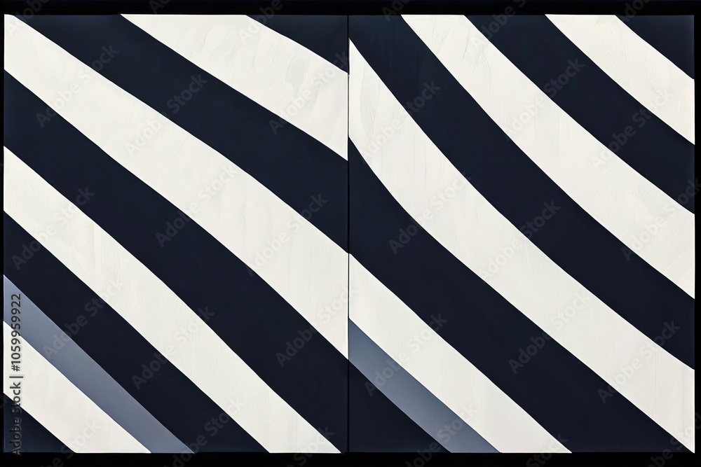 Fototapeta premium zebra stripes in optical illusion a zebras stripes manipulated