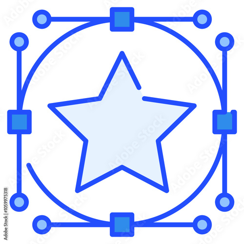 Branding Blue Icon minimalist vector illustration ,simple transparent graphic element .Isolated on white background