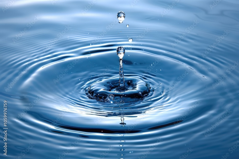 A drop of water falls into a large body of water A drop of water falls into a large body of water