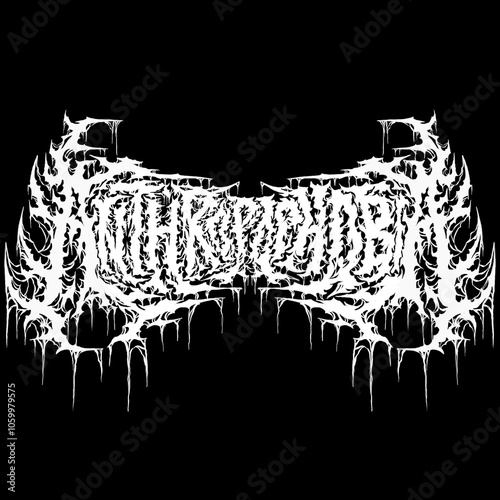 Logo dark art for hardcore band ( ANTHROPOPHOBIA ) photo