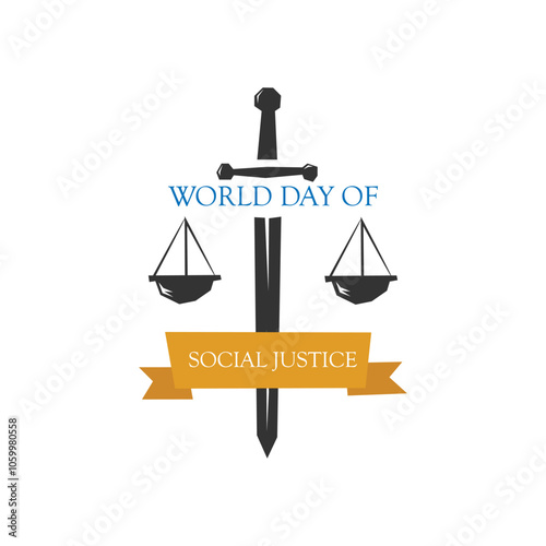 world day of social justice slogan, typography graphic design, vector illustration, for t-shirt, background, web background, poster and more.