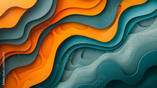 4K Abstract wallpaper colorful design, shapes and textures, colored background, teal and orange colores