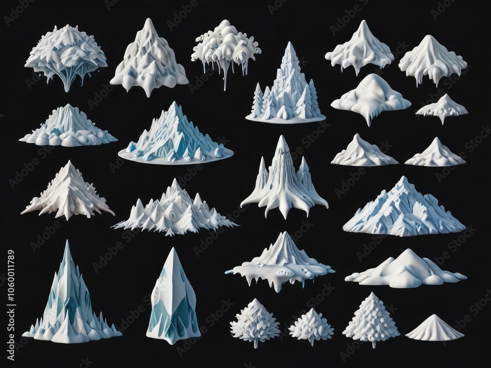 Obraz premium winter landscape with mountains,illustration of a landscape