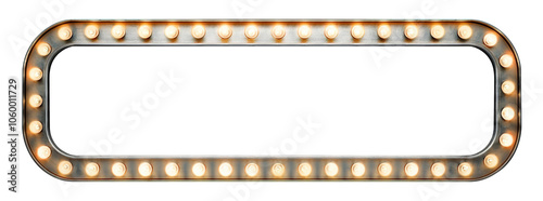 retro marquee light sign frame banner