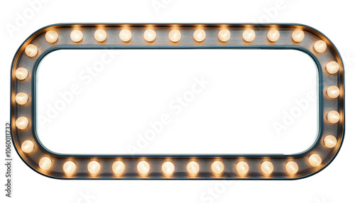 retro marquee light sign frame banner