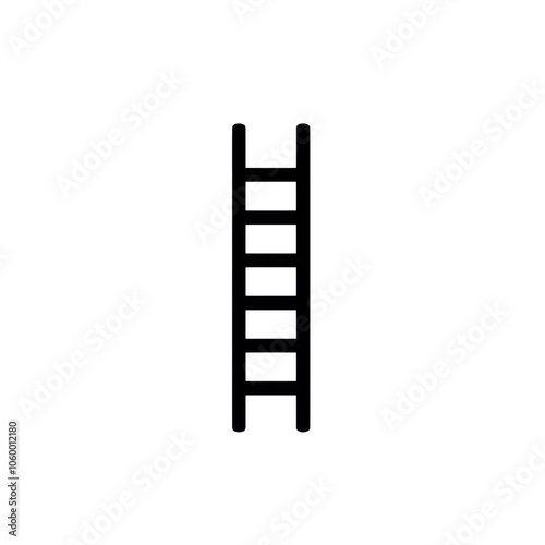 Simple Ladder on a Plain Background photo