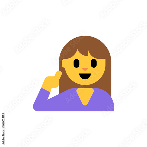 Woman Waving Icon
