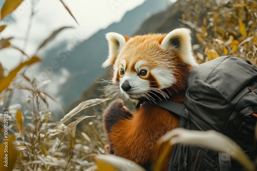 Conservationists helping protect endangered species like the red panda by establishing conservation areas in mountainous regions. photo