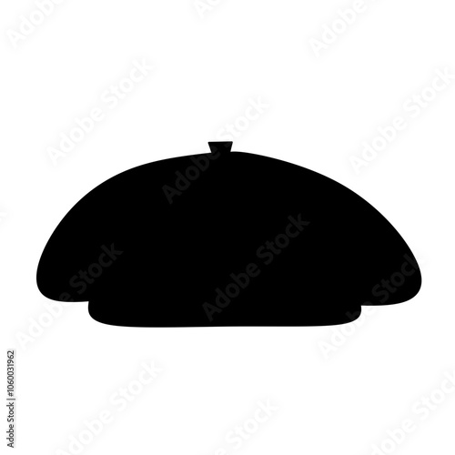 french Beret silhouette icons cartoon vector