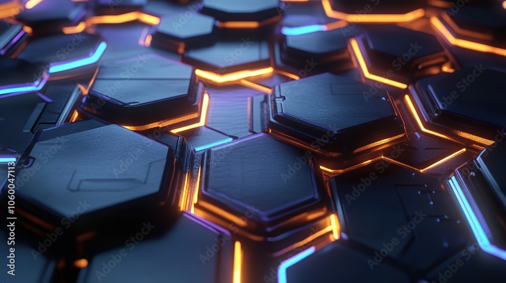 Obraz premium 3D Halogen Black and gold background 