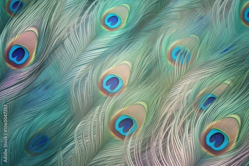 Obraz premium peacock feather close up