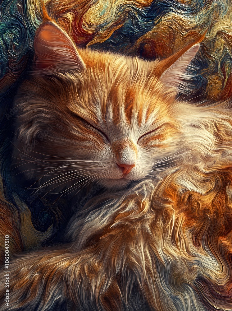 Naklejka premium Ginger cat