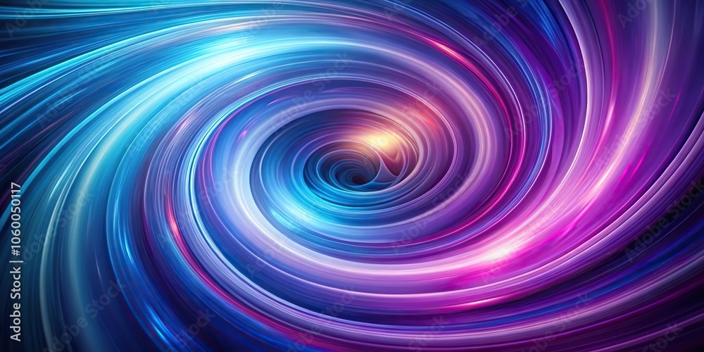 Obraz premium Swirling vortex of purple and blue hues in a mesmerizing spiral motion, trippy design, vibrant colors, blue patterns, optical illusion
