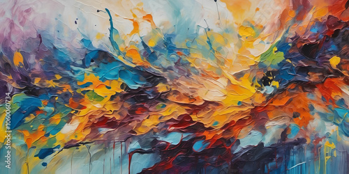 Art background, Splash pain...