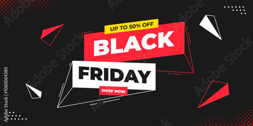 Black friday sale banner template background. Black friday special offer banner for social media or web banner. Super sale promotion for black friday sale