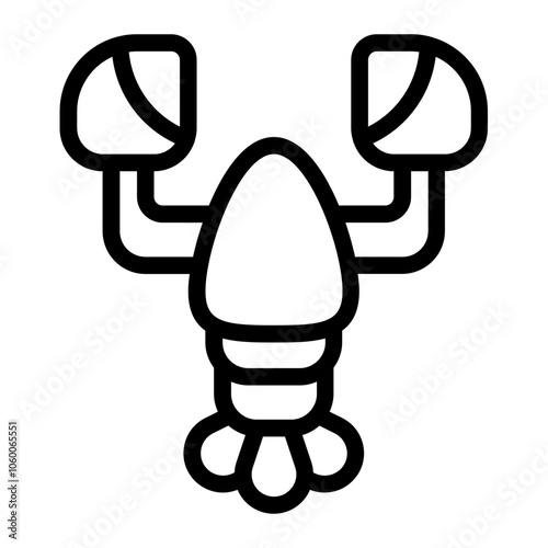 Lobster Line Icon