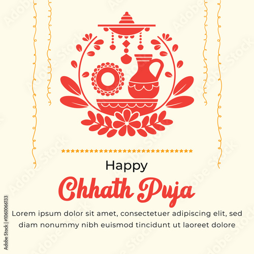 chhath puja poster design , chhath puja element