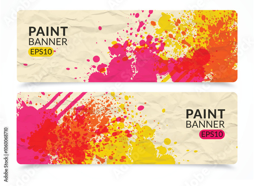 free-paint-vector-banner-set