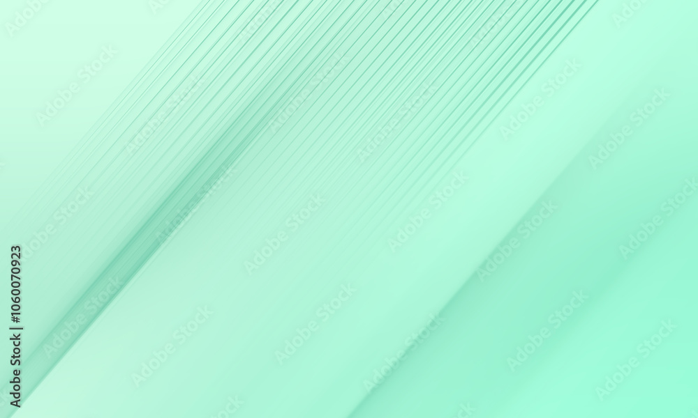 Obraz premium green lines wave curves smooth gradient abstract background
