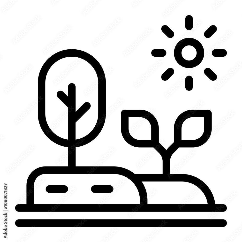 Garden Line Icon Garden Line Icon