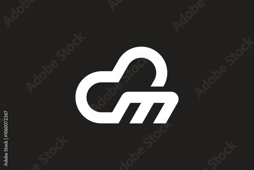 Love M logo template vector design photo