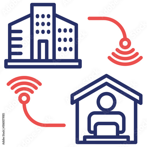 Hybrid Work Icon