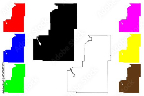 Sanpete County, State of Utah (U.S. county, United States of America, USA, U.S., US) map vector illustration, scribble sketch Sanpete map