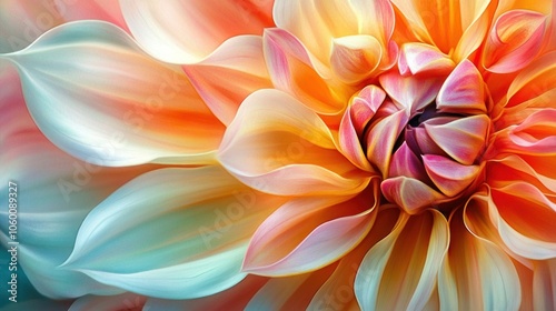 Closeup of a vibrant Dahlia flower