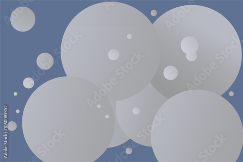 Vector 3d grey balls . Abstract illustration .