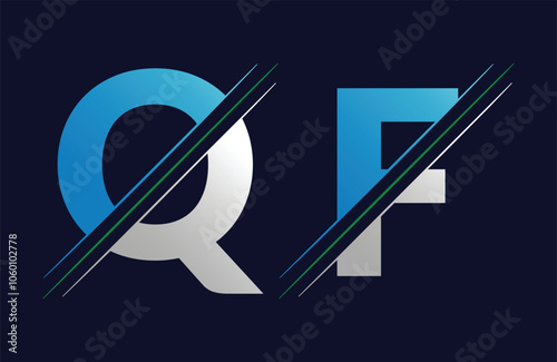 qf Letter logo design vector template. photo