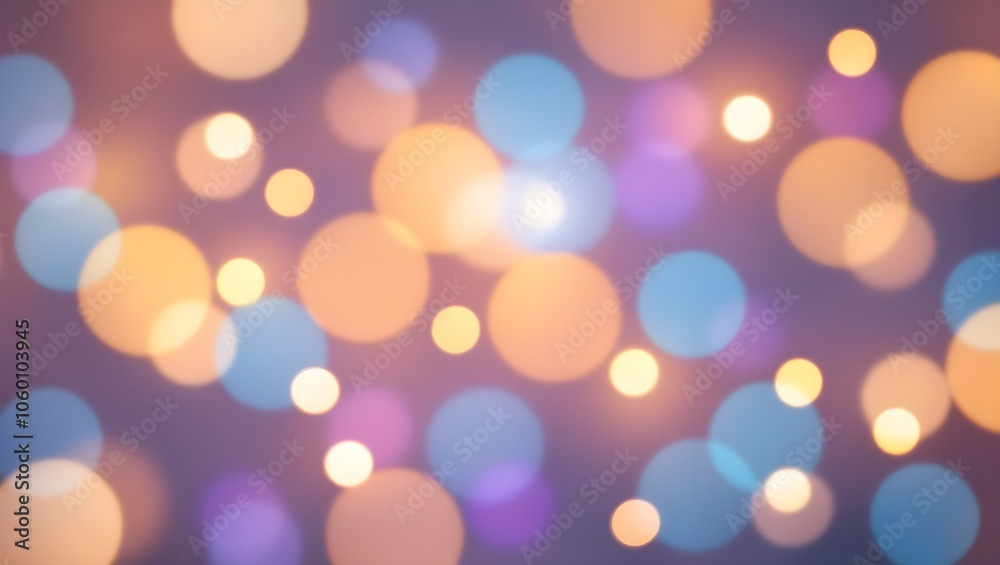 Obraz premium Soft Abstract Background with Blue and Purple Bokeh Lights