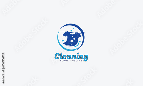 Creative cleaning logo design vector template
