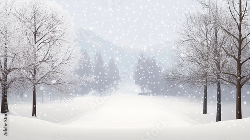 winter holiday greeting card design with room for copy 