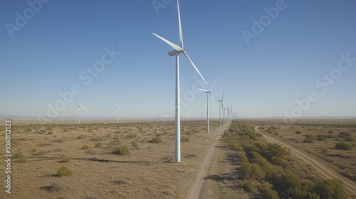 Wind farms are becoming increasingly common in rural areas, providing a sustainable alternative energy source. photo