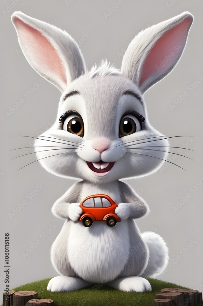 Obraz premium rabbit is sitting 