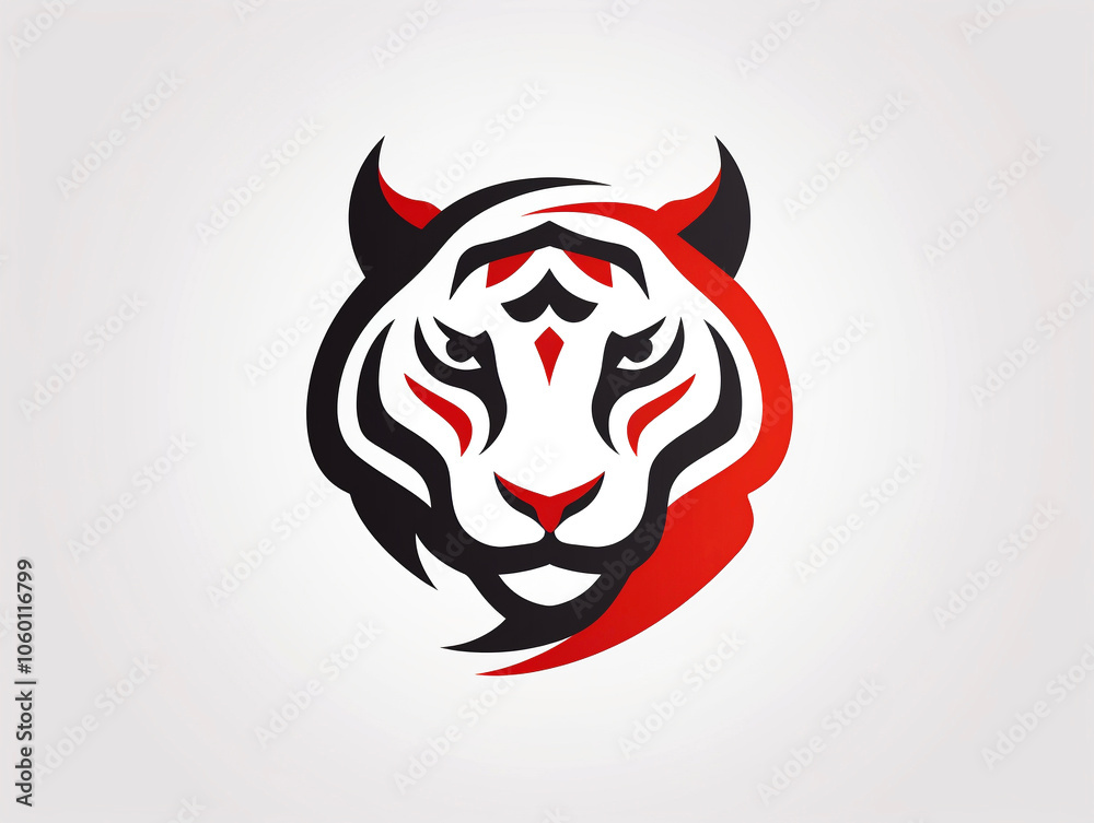 Obraz premium 寅年のトラの年賀状イラスト Generative AI