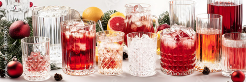 Festive Krambambuli Banner with Holiday Glassware photo