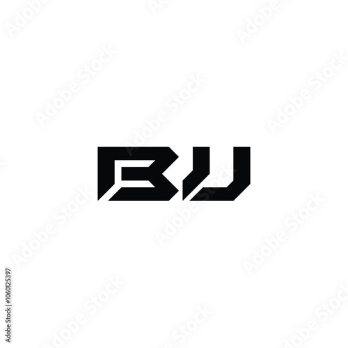 Free Download BU monogram logo design letter text name symbol monochrome logotype alphabet character simple logo - GFXLoad