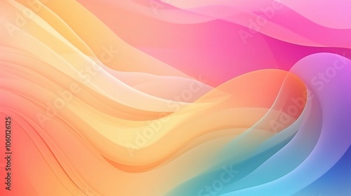 Wallpaper Mural Bright Pastel Gradient Background with Flowing Colors Torontodigital.ca