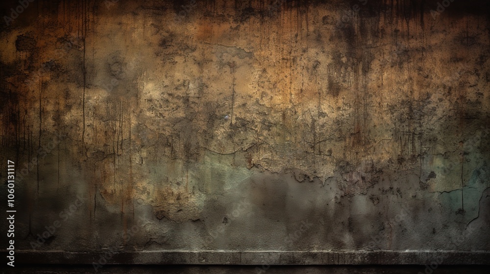 Obraz premium Dark Aged Grunge Wall Texture with Distressed Look