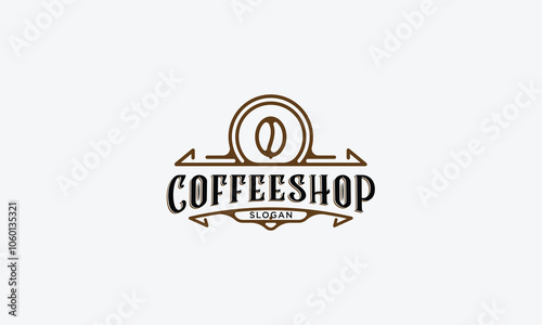 Coffee shop logo design vector template