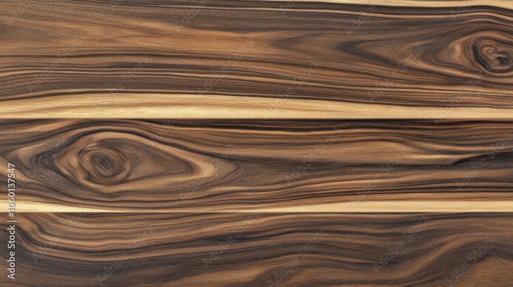 Fototapeta premium Rich Walnut Wood Texture with Warm Tones